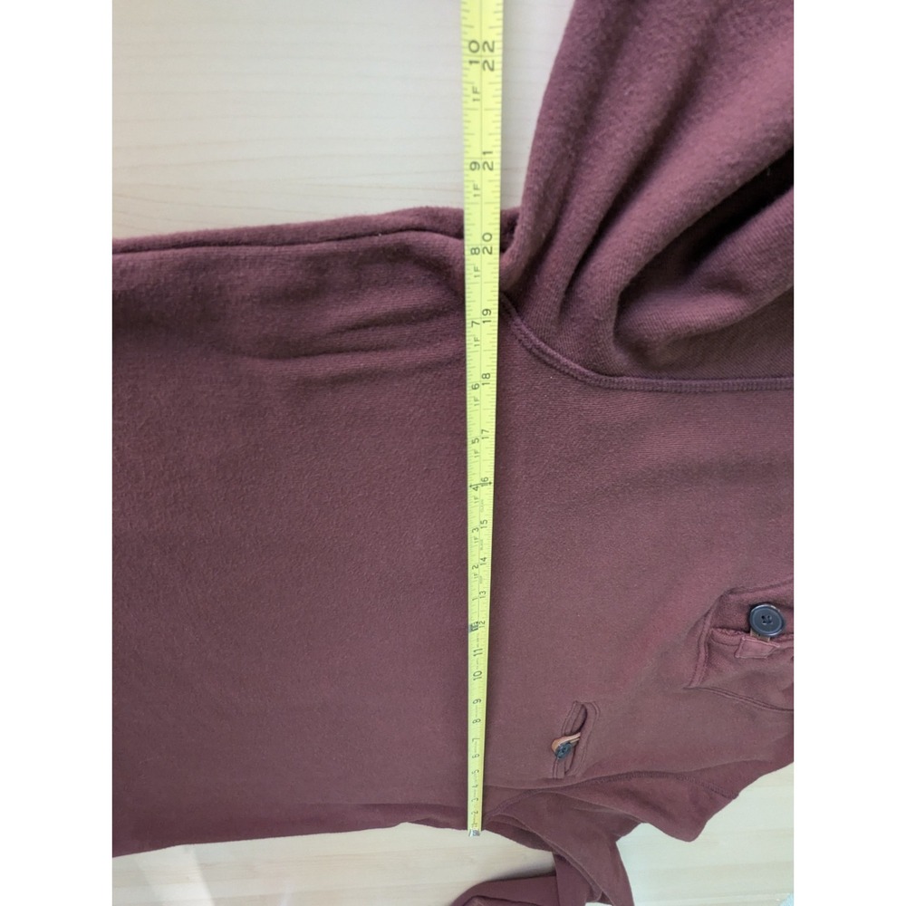 Billy Reid Shiloh Shawl Collar 100% Cotton W/‎ Leather Button Loops Sweater - Picture 4 of 8